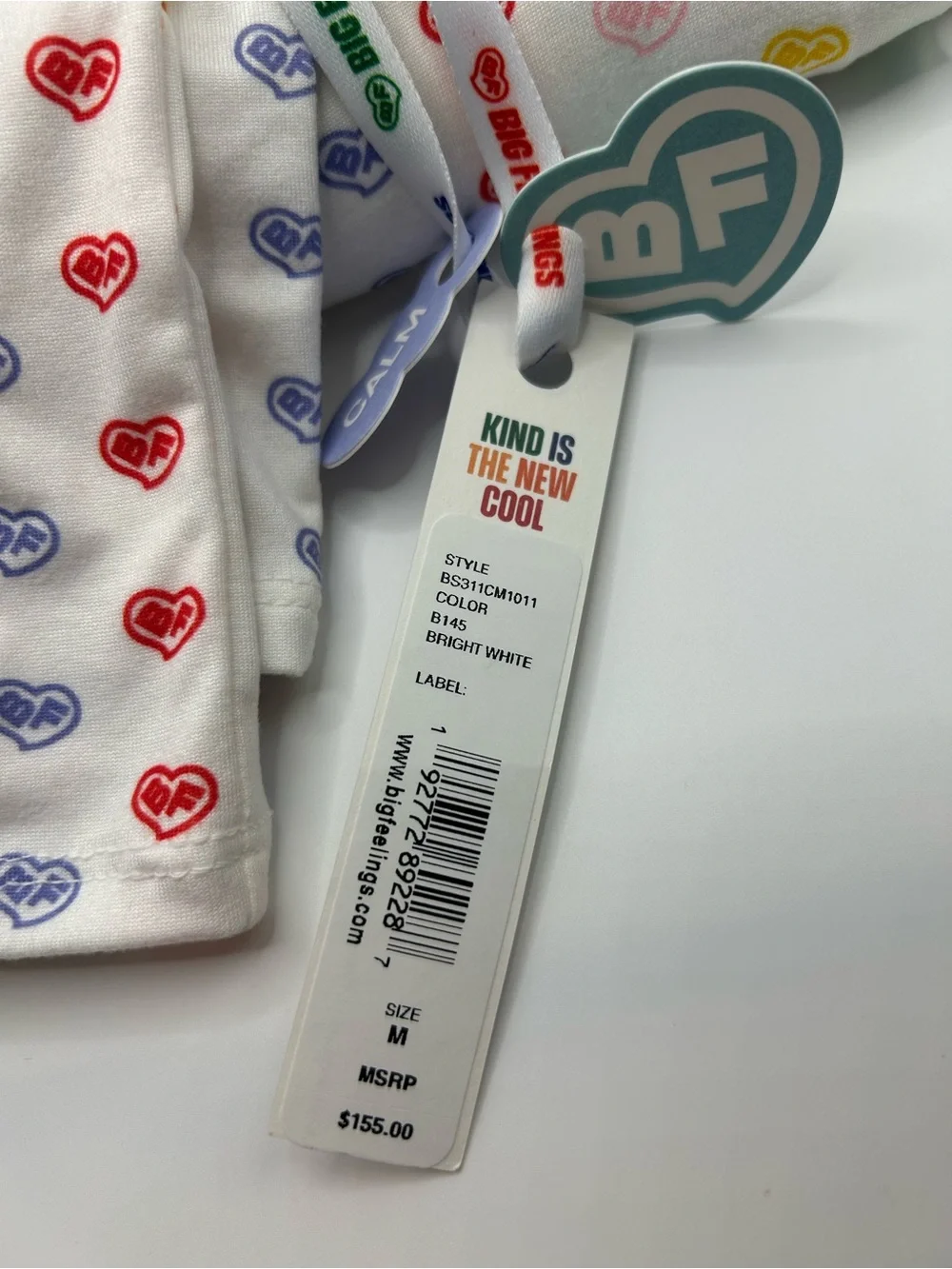 Alice + Olivia x Big Feelings Pima Cotton Rainbow Heart Pajama Set M/L NWT